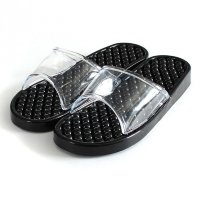 Гелевые массажные тапочки Черные мягкие