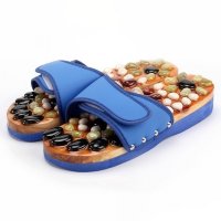 Массажные тапочки с камнями  Синие