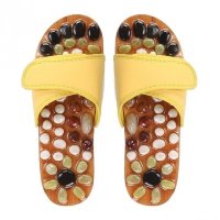 Массажные тапочки с камнями Желтые