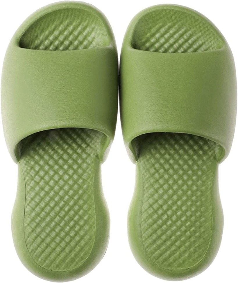 Массажные тапочки EVA шлепанцы пляжные, зеленые