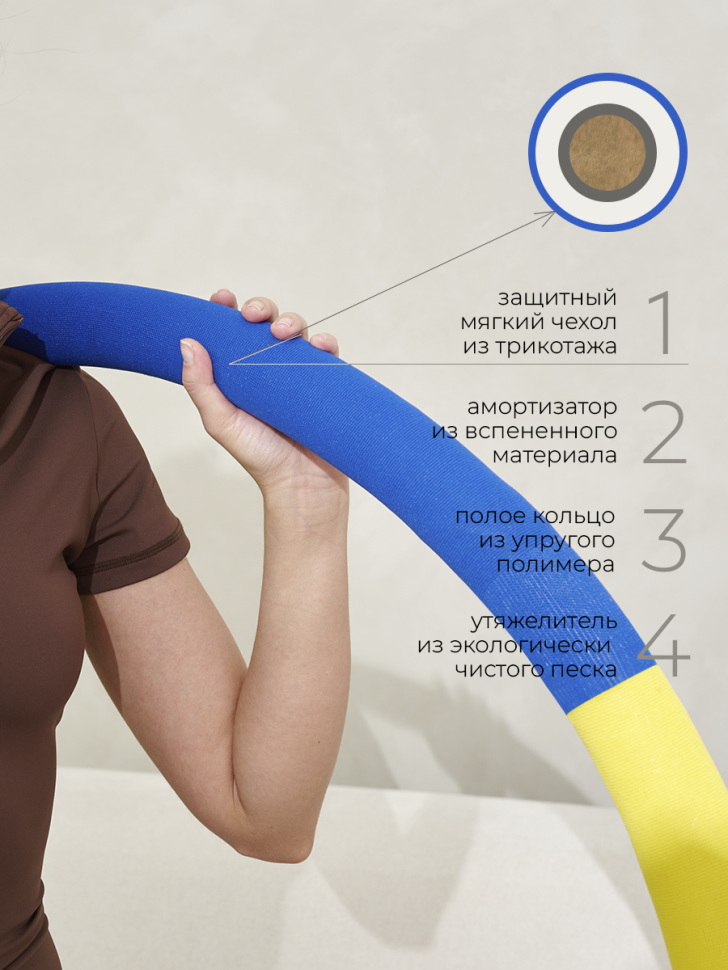 Обруч для похудения утяжеленный, красный