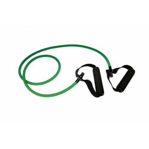 Эспандер трубчатый с ручками, нагрузка до 11 кг, зеленый Фитнес-резинка