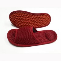 Массажные детские тапочки Темно-красные