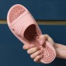 Акупунктурные массажные тапочки с шипами Травка розовые