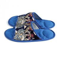 Массажные тапочки Синяя-Парча-ll