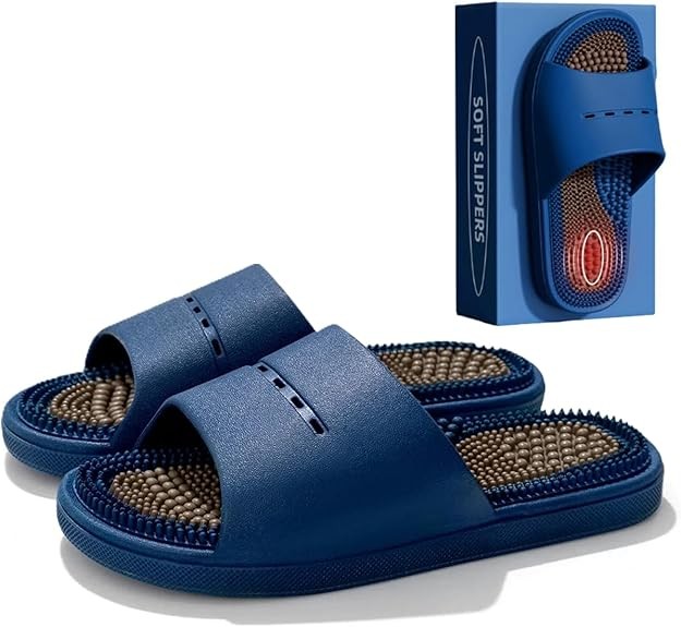 Массажные тапочки Инь-Ян синие Массажные тапочки Инь-Ян синие