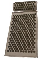 Акупунктурный набор «Лотос» коврик и валик бежевый, кокосовое волокно, лен 100%