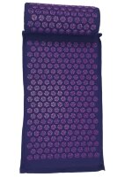 Акупунктурный набор «Лотос» коврик и валик фиолетовый, кокосовое волокно, лен 100%