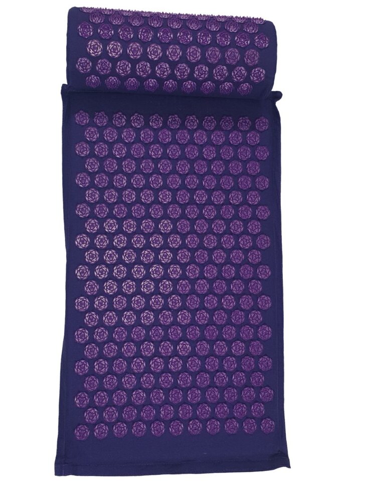 Акупунктурный набор «Лотос» коврик и валик фиолетовый, кокосовое волокно, лен 100%