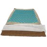 Акупунктурный набор «Лотос» коврик и валик бирюзовый, кокосовое волокно, лен 100%