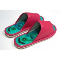 Массажные тапочки Шиацу из экокожи, женские, розовый 36-38 р