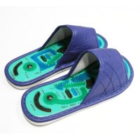 Массажные тапочки Шиацу из экокожи, мужские, синие