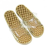 Гелевые массажные тапочки Золото мягкие